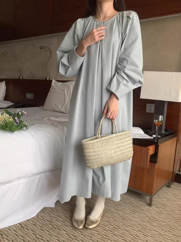 ラウンドネックプリーツワンピース ﻿ 6531-画像12-韓国ファッション通販POPREA［ポップリア］