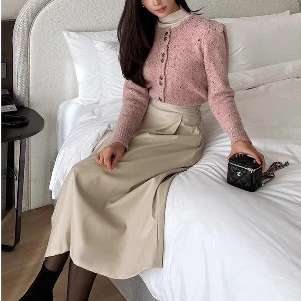 リブルニットカーディガン 6385-画像12-韓国ファッション通販POPREA［ポップリア］