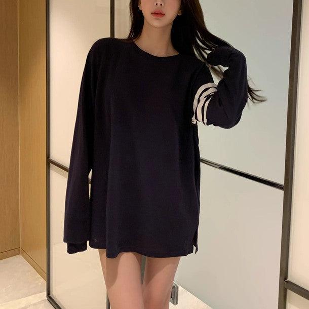 袖ラインベーシックロングTシャツ 6291-画像12-韓国ファッション通販POPREA［ポップリア］