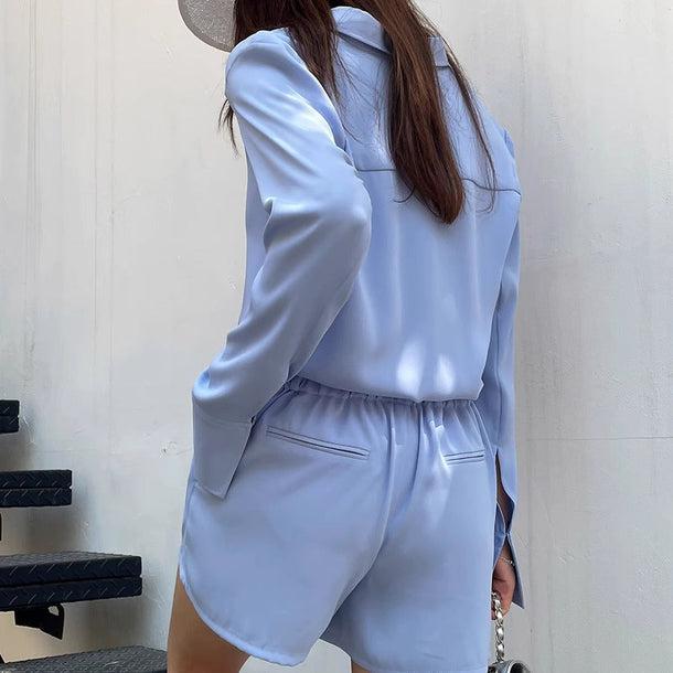 サマーシルクタッチシャツ＆パンツ﻿﻿ 6056-画像12-韓国ファッション通販POPREA［ポップリア］