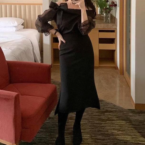 オフショルダーシアーブラウス 6452-画像12-韓国ファッション通販POPREA［ポップリア］