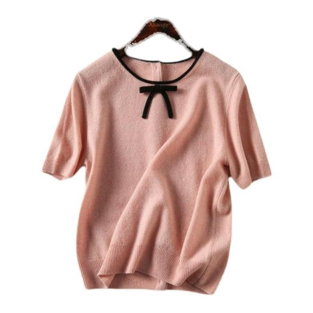 バイカラーバックボタンリボンニット 6141-画像12-韓国ファッション通販POPREA［ポップリア］