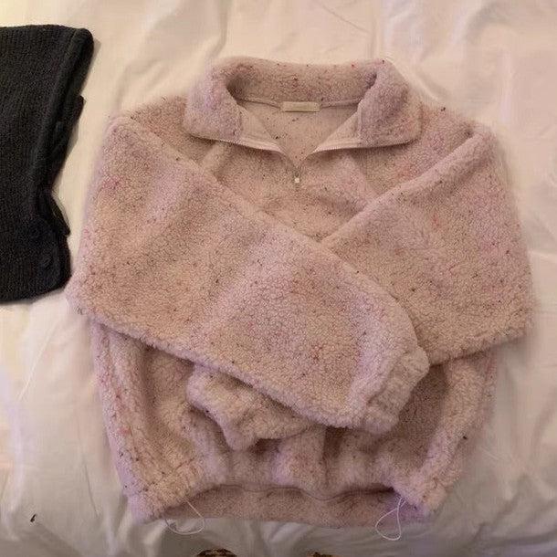 クロップドハーフジップアップニット 6389-画像12-韓国ファッション通販POPREA［ポップリア］