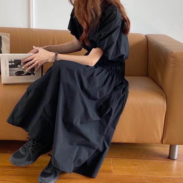 半袖パフスリーブ&ロングスカートセットアップ 6671-画像12-韓国ファッション通販POPREA［ポップリア］