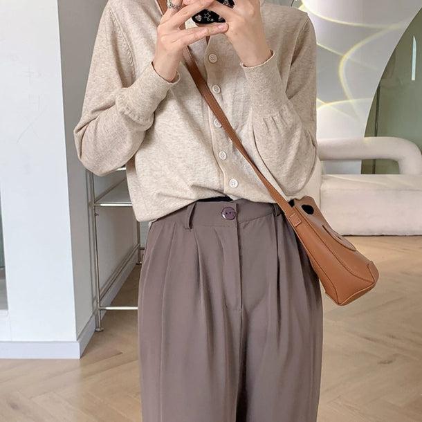 クルーネックニットカーディガン 6170-画像12-韓国ファッション通販POPREA［ポップリア］