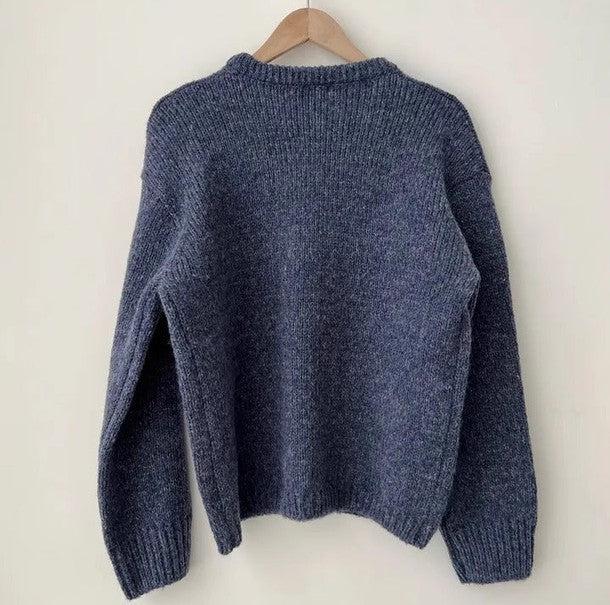 ラウンドネックドロップショルダーニット﻿﻿﻿﻿﻿ 6267-画像12-韓国ファッション通販POPREA［ポップリア］