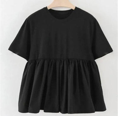 シンプルペプラムTシャツ 6033-画像12-韓国ファッション通販POPREA［ポップリア］