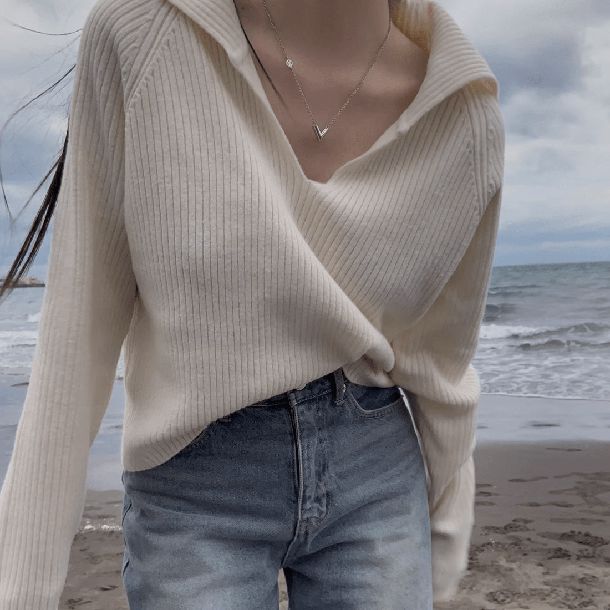 4カラーショートリブニット 6427-画像12-韓国ファッション通販POPREA［ポップリア］