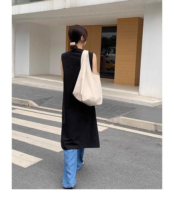 スリットノースリーブリネンチュニック 6127-画像12-韓国ファッション通販POPREA［ポップリア］