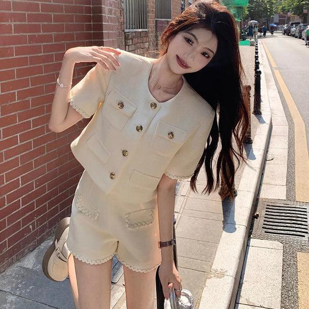 ゴールドボタンニットジャケット 6161-画像12-韓国ファッション通販POPREA［ポップリア］