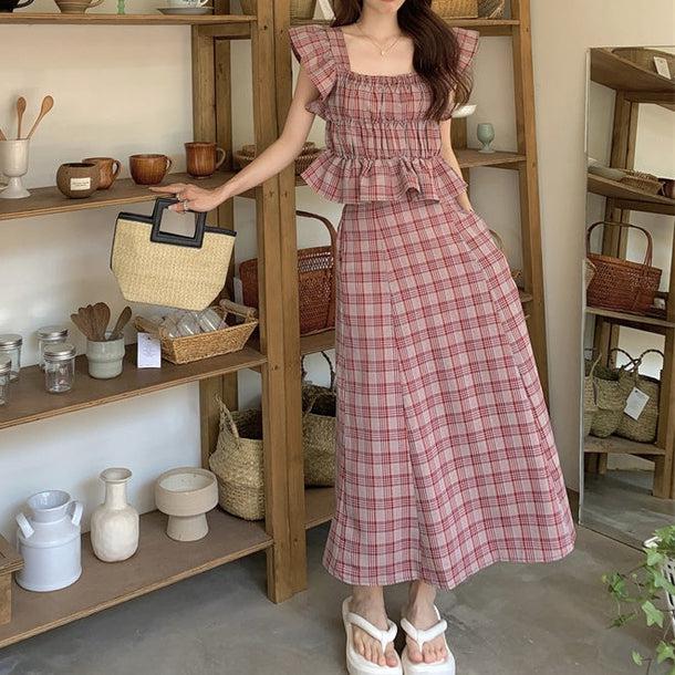 Aラインタイトチェックスカート 5984-画像12-韓国ファッション通販POPREA［ポップリア］