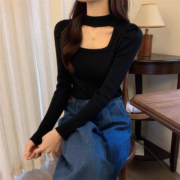 オープンバストハイネックリブニット﻿﻿﻿ 6259-画像12-韓国ファッション通販POPREA［ポップリア］