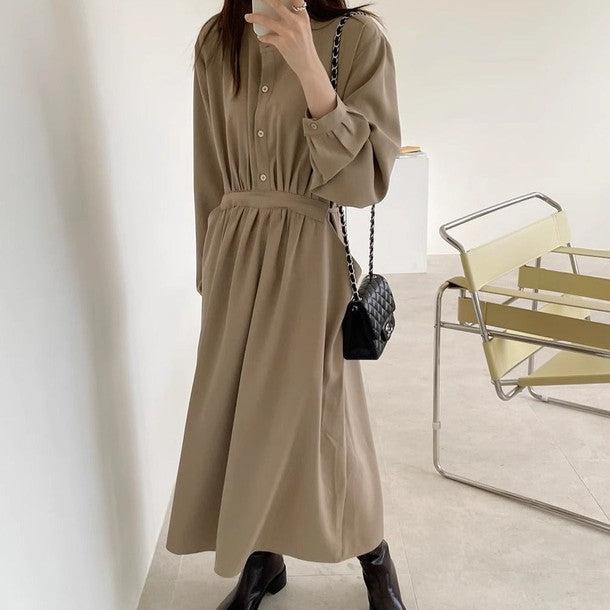 バックリボンノーカラーワンピース 6478-画像12-韓国ファッション通販POPREA［ポップリア］