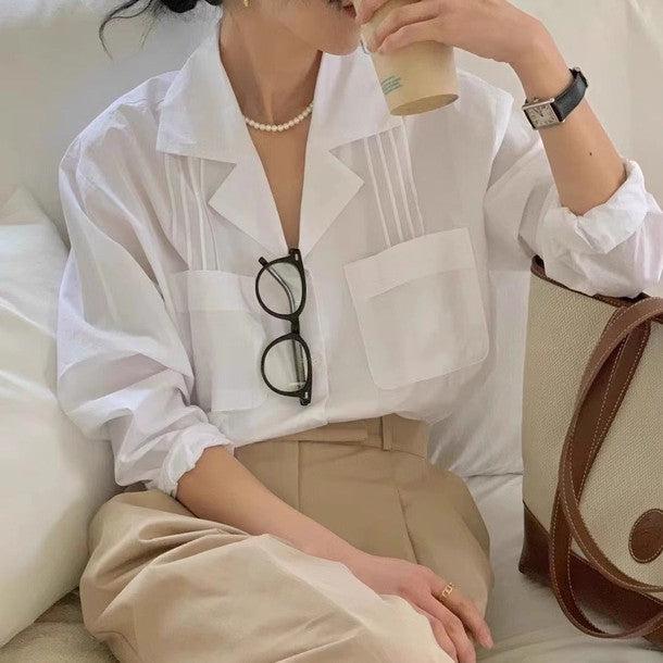 2ポケットフロントラインシャツ 6501-画像12-韓国ファッション通販POPREA［ポップリア］