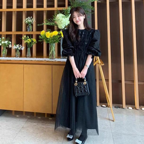 パフスリーブフラワーシフォンワンピース 6304-画像13-韓国ファッション通販POPREA［ポップリア］