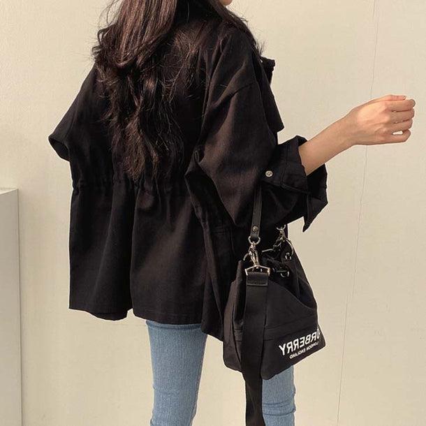 オーバーサイズウエストギャザーパーカー 6134-画像13-韓国ファッション通販POPREA［ポップリア］