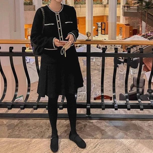 ノーカラーニットドッキングワンピース 6429-画像13-韓国ファッション通販POPREA［ポップリア］