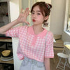 ブロックチェックバイカラーポロシャツ 6071-画像13-韓国ファッション通販POPREA［ポップリア］