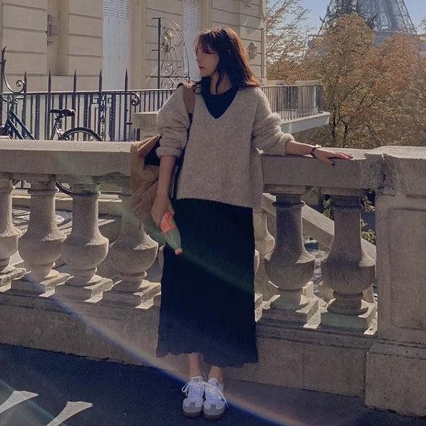 ワッシャーロングスリーブワンピース 6541-画像13-韓国ファッション通販POPREA［ポップリア］