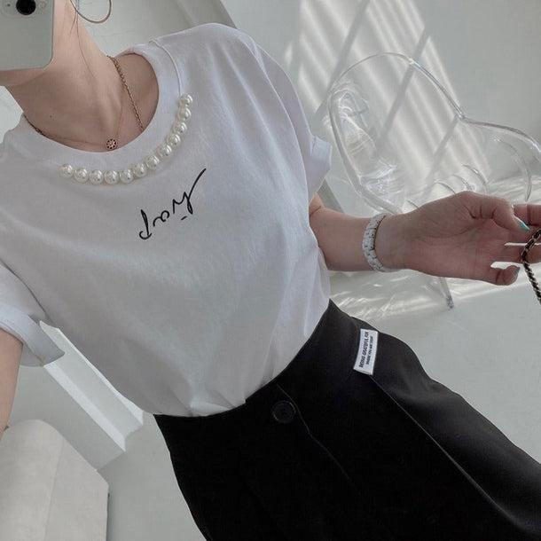 フレンチパールＴシャツ 5995-画像13-韓国ファッション通販POPREA［ポップリア］