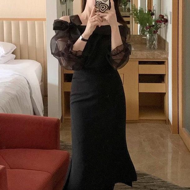 オフショルダーシアーブラウス 6452-画像13-韓国ファッション通販POPREA［ポップリア］