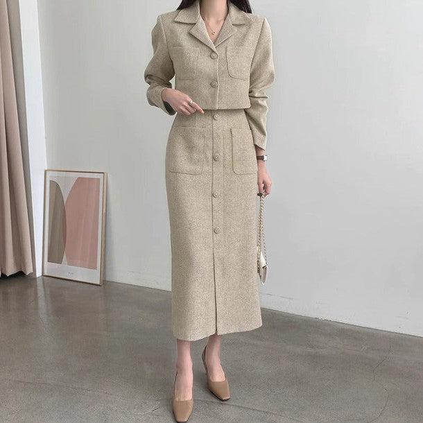 デザインボタンタイトスカート 6360-画像13-韓国ファッション通販POPREA［ポップリア］