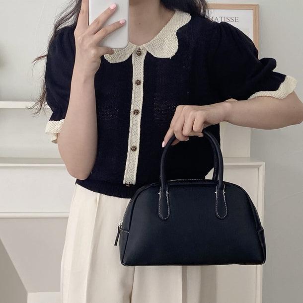 スリムフィットパフスリーブニットカーディガン 5998-画像13-韓国ファッション通販POPREA［ポップリア］