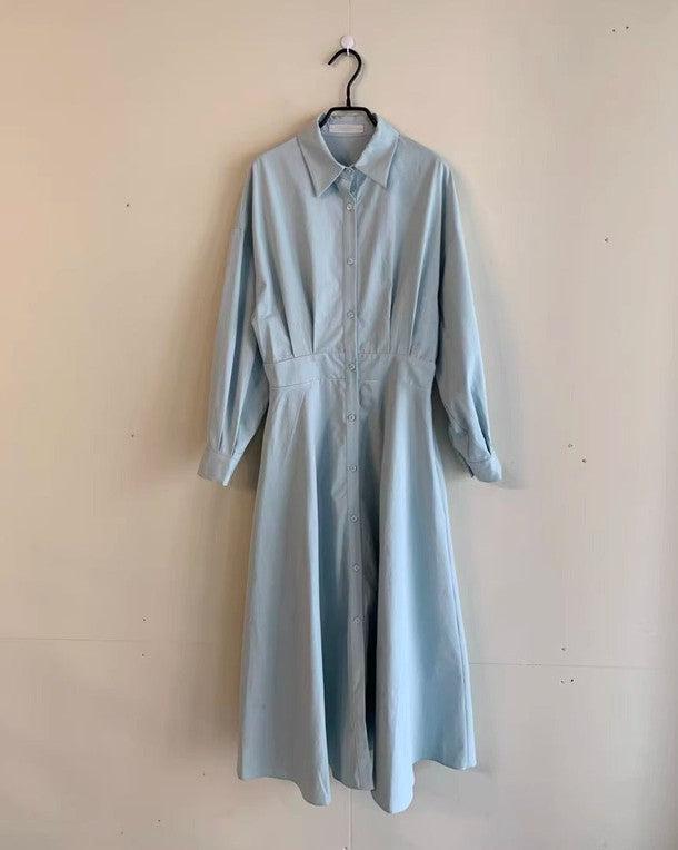 ハイウエストマキシシャツワンピース 6477-画像13-韓国ファッション通販POPREA［ポップリア］