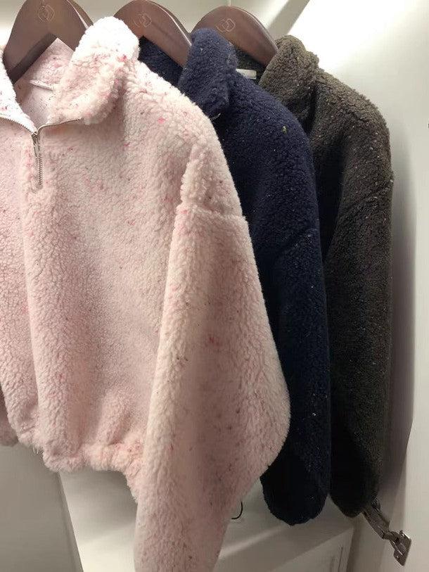 クロップドハーフジップアップニット 6389-画像13-韓国ファッション通販POPREA［ポップリア］