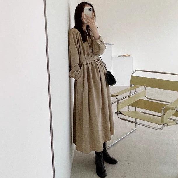 バックリボンノーカラーワンピース 6478-画像13-韓国ファッション通販POPREA［ポップリア］