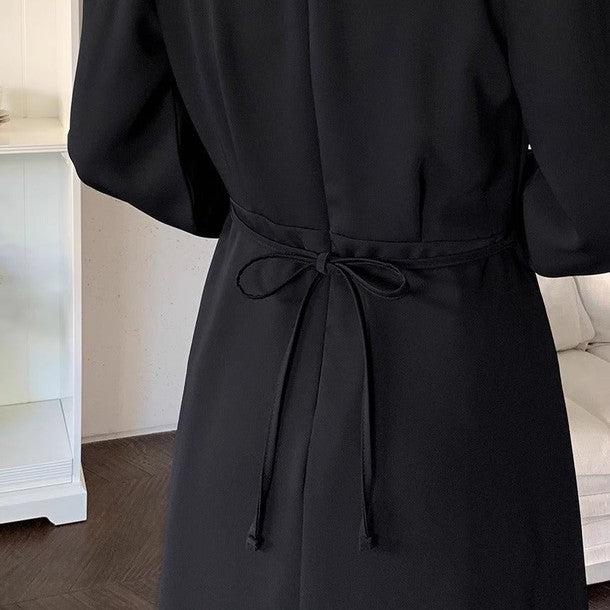 ドレープフロントネックワンピース﻿ 6445-画像13-韓国ファッション通販POPREA［ポップリア］