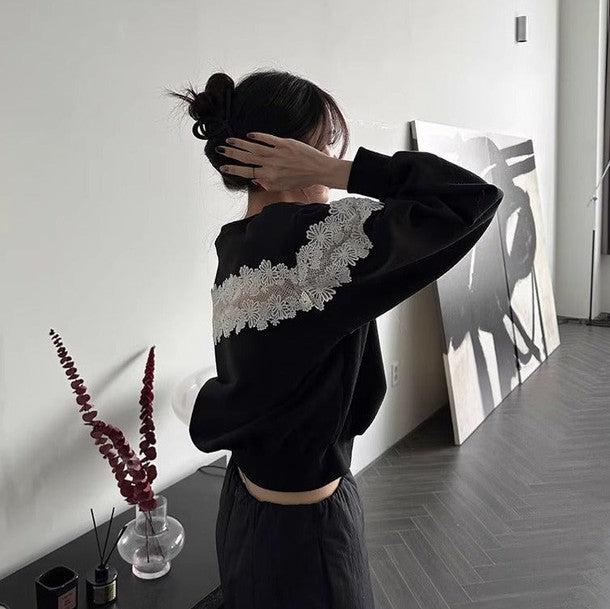 レースドッキングスウェット 6437-画像13-韓国ファッション通販POPREA［ポップリア］