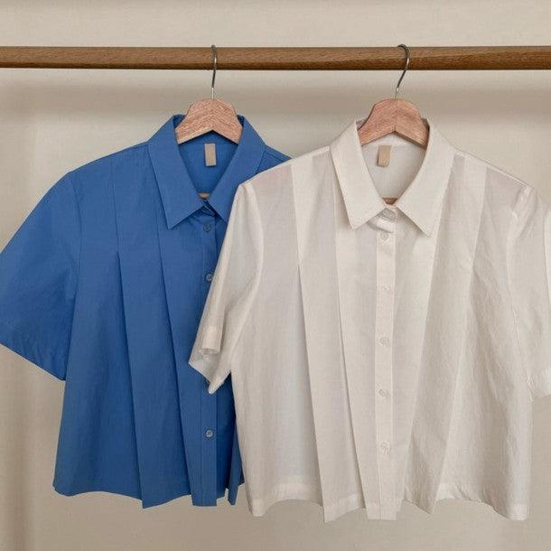 クロップドプリーツブラウス 6785-画像13-韓国ファッション通販POPREA［ポップリア］