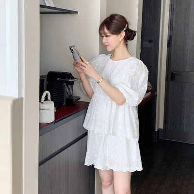 フラワーパフスリーブセットアップ﻿﻿﻿﻿ 5993-画像13-韓国ファッション通販POPREA［ポップリア］