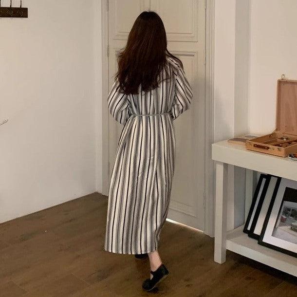 ラウンドネックストライプワンピース ﻿ 6532-画像14-韓国ファッション通販POPREA［ポップリア］