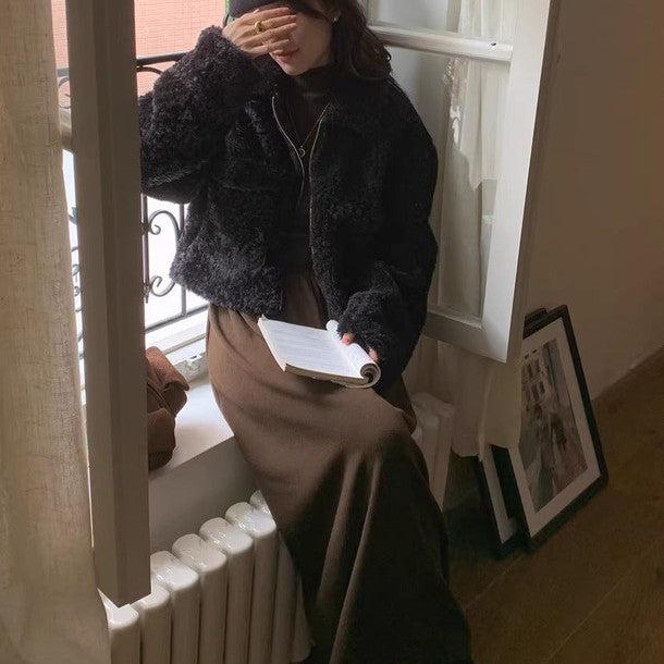 ハイネックギャザーニットロングワンピース 6368-画像14-韓国ファッション通販POPREA［ポップリア］