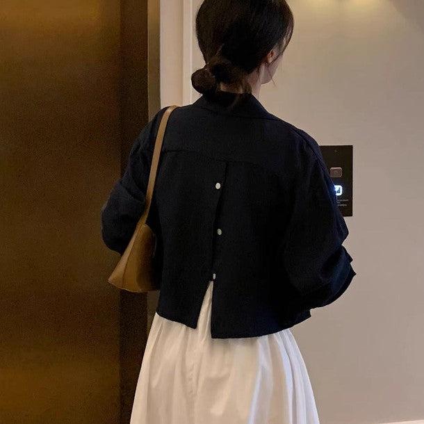 バックボタンオープンショートシャツ﻿ 6210-画像14-韓国ファッション通販POPREA［ポップリア］