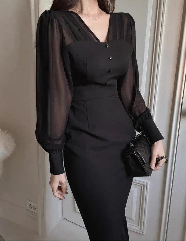 シアーマーメイドワンピースドレス 6382-画像14-韓国ファッション通販POPREA［ポップリア］