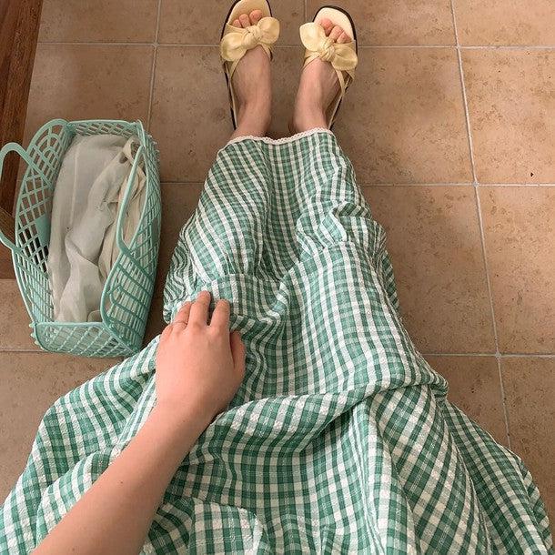 ギンガムチェック2wayワンピース﻿ 6808-画像14-韓国ファッション通販POPREA［ポップリア］