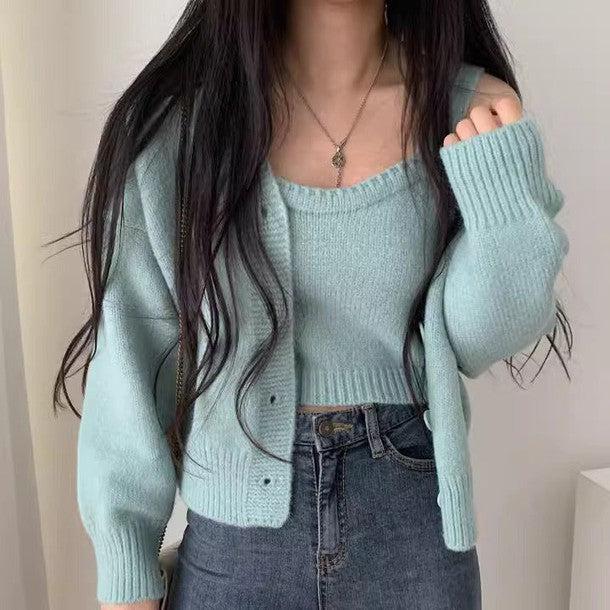 ニットキャミ&ショートカーディガン﻿﻿﻿﻿﻿ 6266-画像14-韓国ファッション通販POPREA［ポップリア］