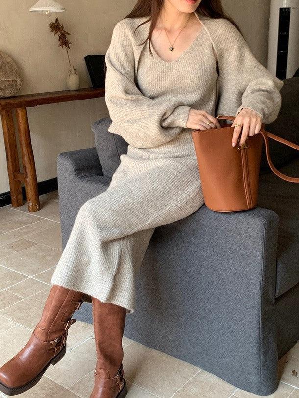 ニットボレロ＆キャミニットワンピース 6316-画像14-韓国ファッション通販POPREA［ポップリア］