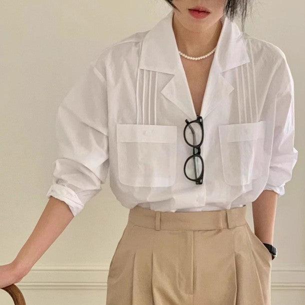 2ポケットフロントラインシャツ 6501-画像14-韓国ファッション通販POPREA［ポップリア］