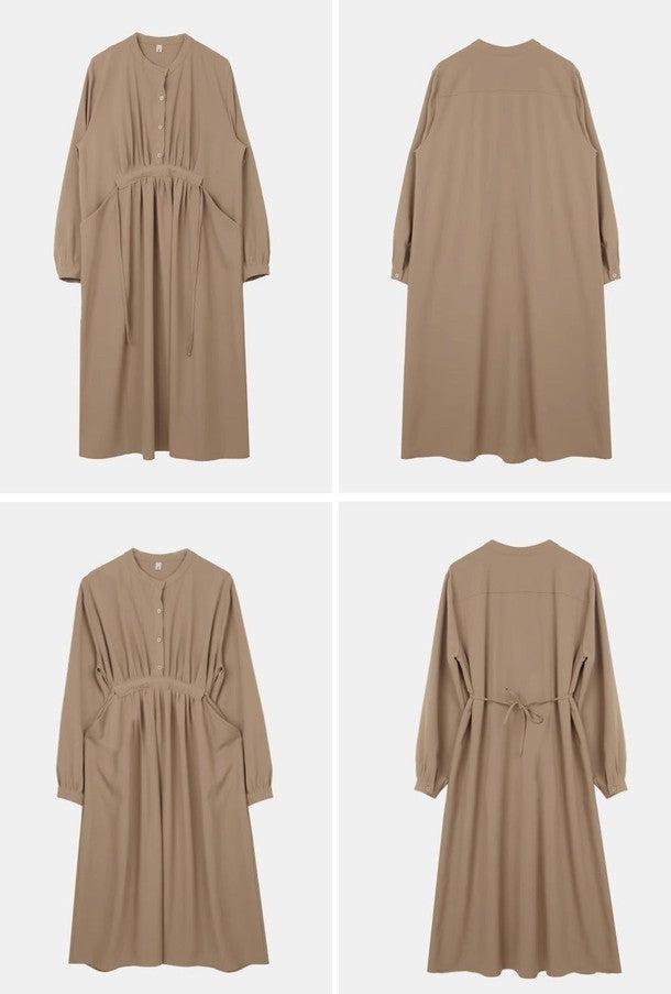 バックリボンノーカラーワンピース 6478-画像14-韓国ファッション通販POPREA［ポップリア］