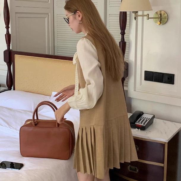 ダブルボタンカレッジスタイルジャンパースカート﻿ 6226-画像14-韓国ファッション通販POPREA［ポップリア］