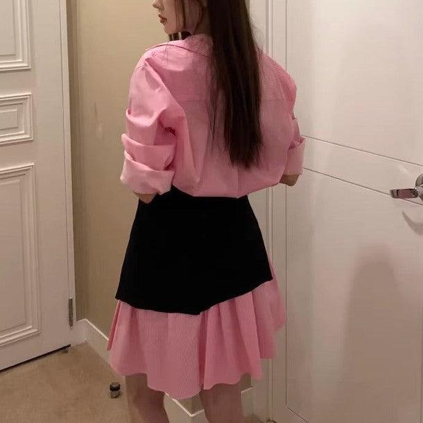 ストライプシャツワンピース 6473-画像14-韓国ファッション通販POPREA［ポップリア］