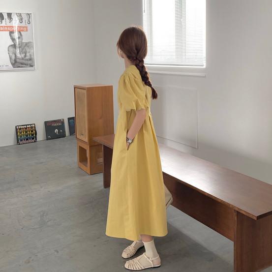 パフスリーブピュアワンピース 6681-画像14-韓国ファッション通販POPREA［ポップリア］