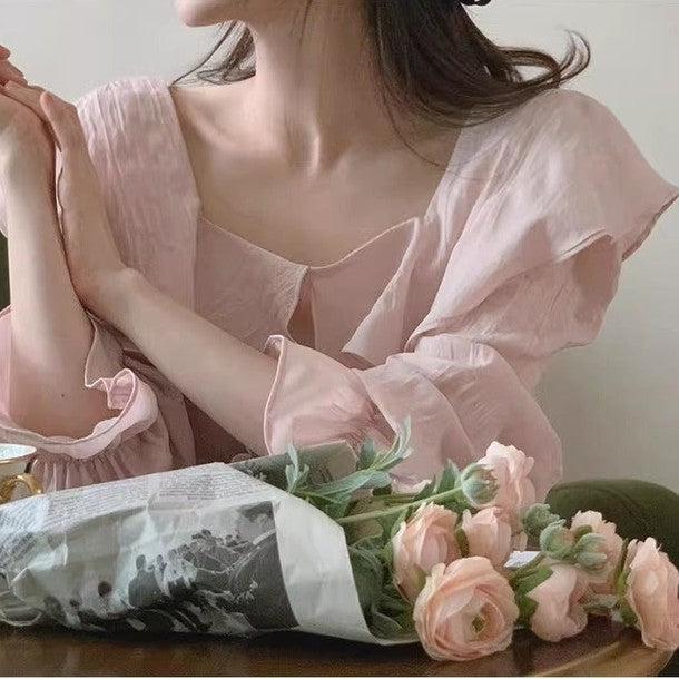 スクエアネックフリルブラウス 6487-画像14-韓国ファッション通販POPREA［ポップリア］