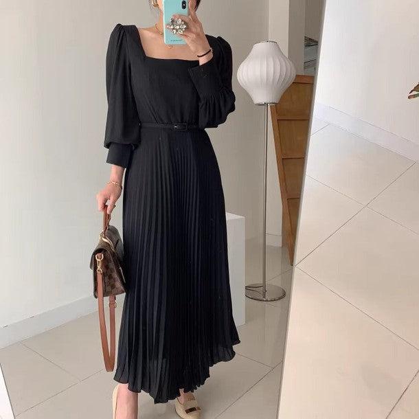 スクエアネックプリーツワンピース 6456-画像14-韓国ファッション通販POPREA［ポップリア］