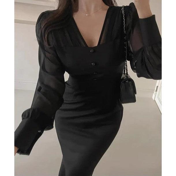 シアーマーメイドワンピースドレス 6382-画像15-韓国ファッション通販POPREA［ポップリア］