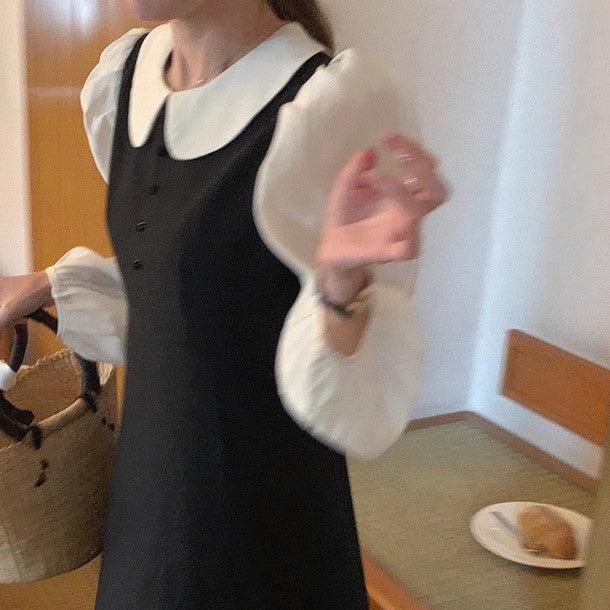 丸襟ブラウスドッキングワンピース 6489-画像15-韓国ファッション通販POPREA［ポップリア］